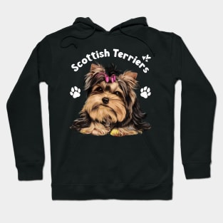 Tiny Terrors Chic Yorkshire Terrier Tee for Dog Lovers Everywhere Hoodie